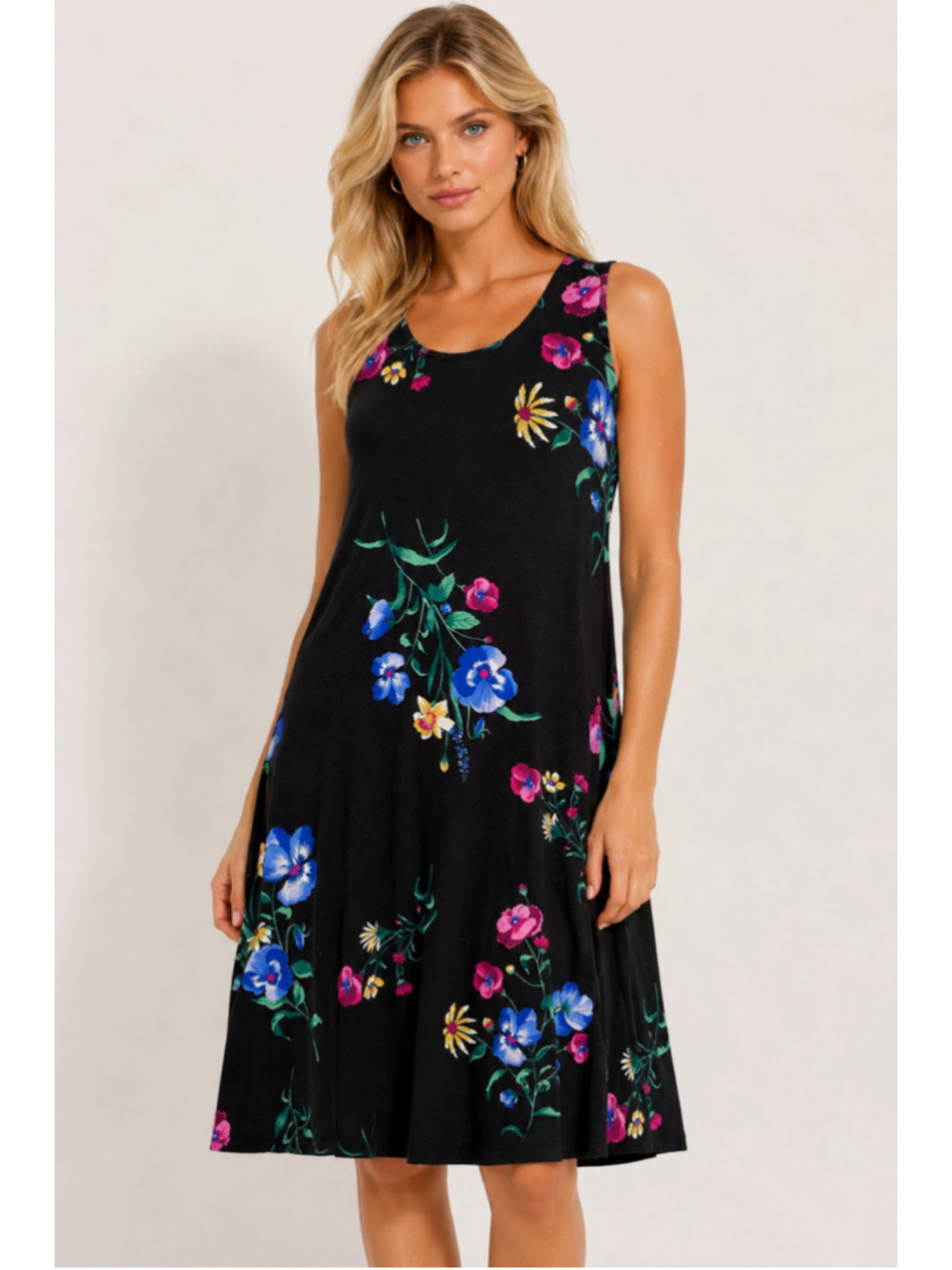 black floral dress old navy Sleeveless Swing Knee Length Vaca Beach Resort Boho Style_embroidered Buy Zimmermann Green Laurel Size:22W-24W and xl (18)machine wash